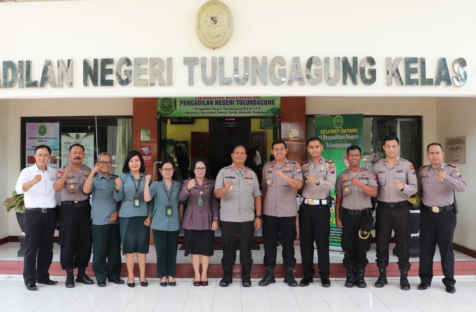 Tingkatkan Sinergitas Polisional, Kapolres Tulungagung Bersama Pejabat Utama Kunjungan ke PN