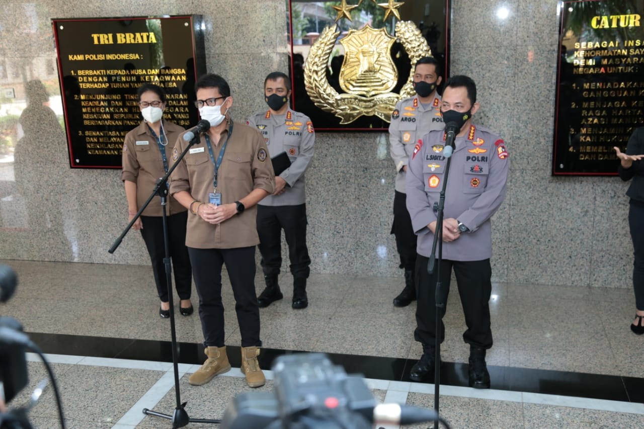 Dikunjungi Sandiaga, Kapolri Bahas Penguatan 5 Destinasi Super Prioritas 