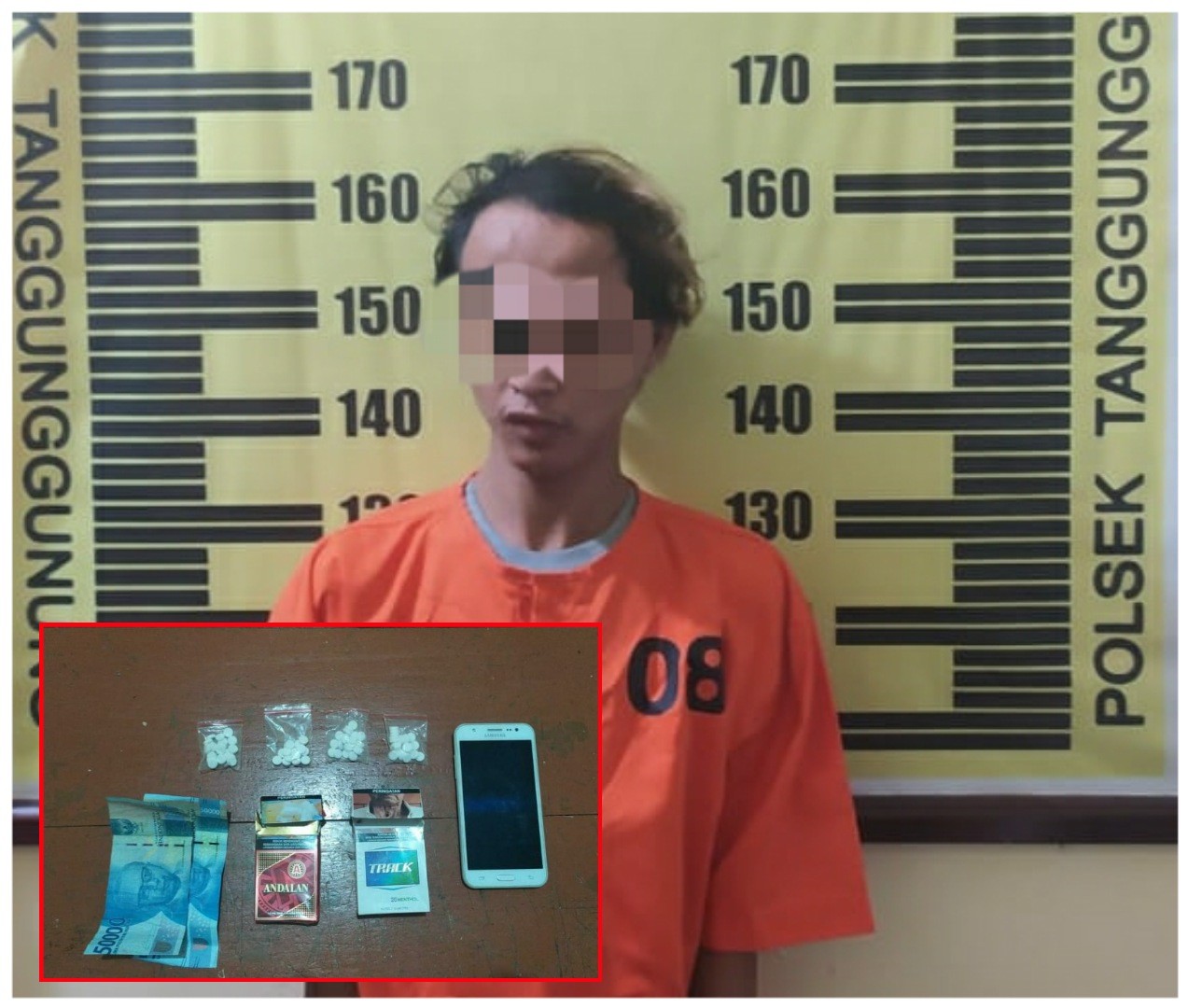 Polsek Tanggunggunung Tangkap Pengedar Pil Dobel L di Warkop