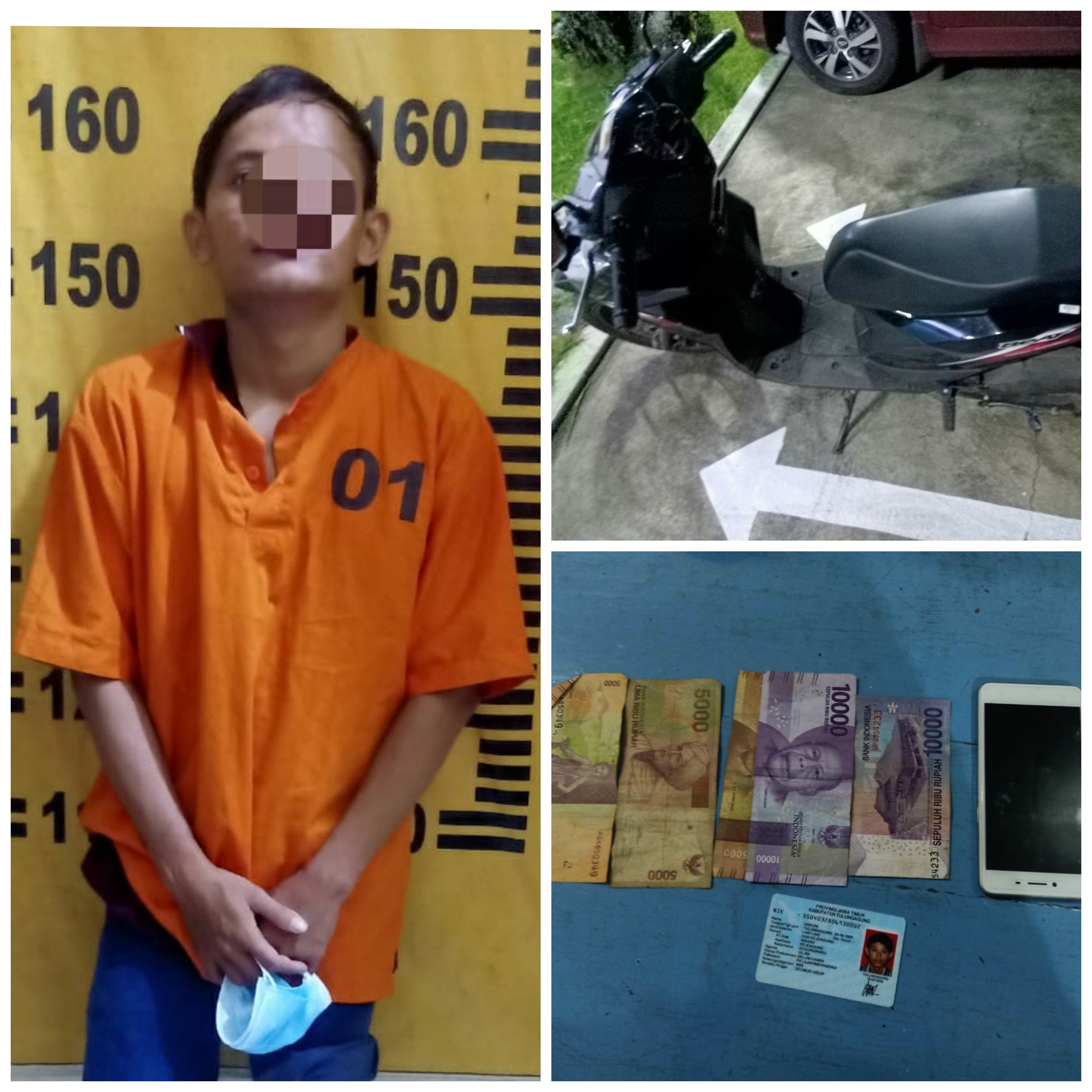 Embat Motor Teman Kencan, Pria Ini Meringkuk Dijeruji Polsek Tulungagung Kota