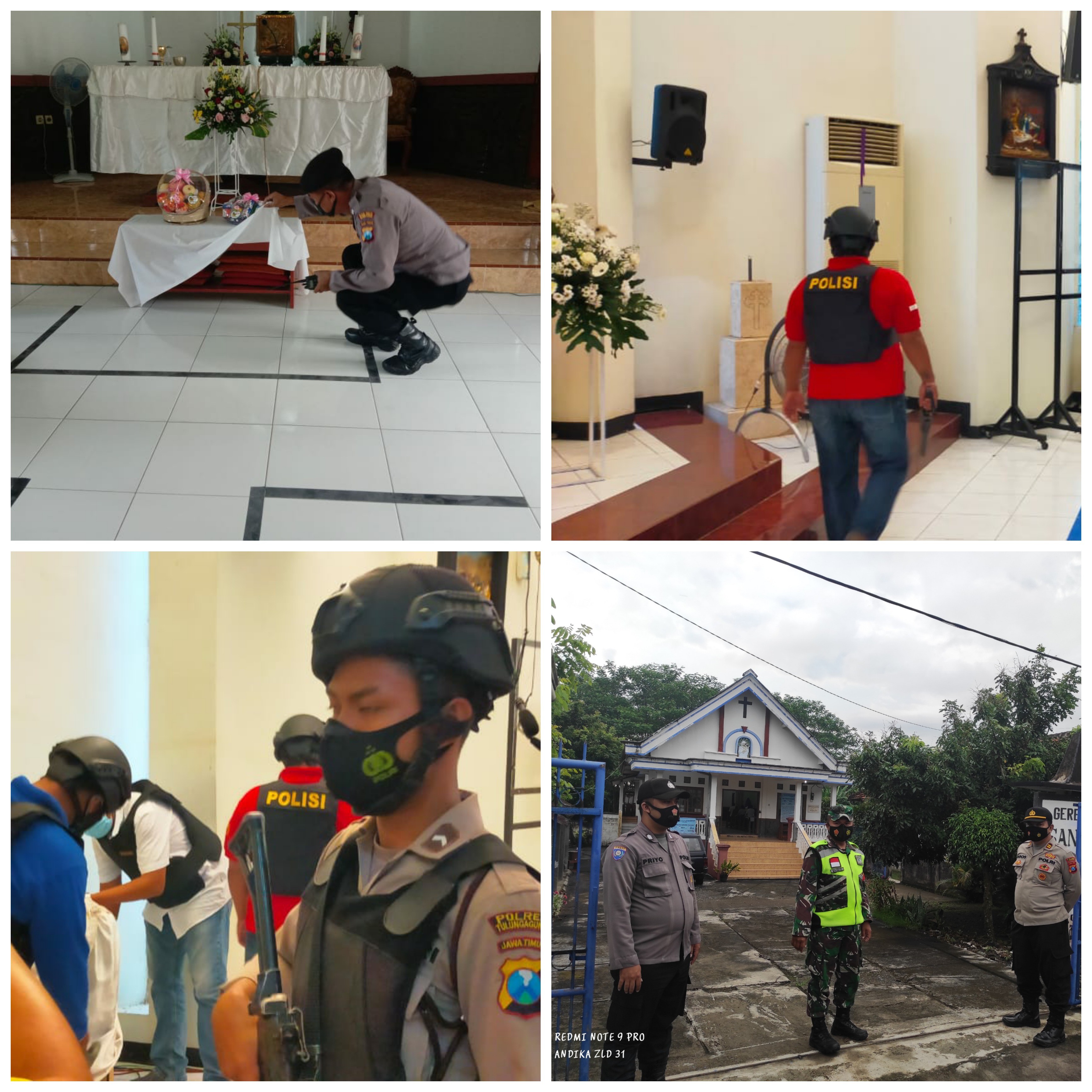 Jelang Peringatan Wafat Isa Almasih , Polres Tulungagung Tingkatkan Pengamanan Gereja