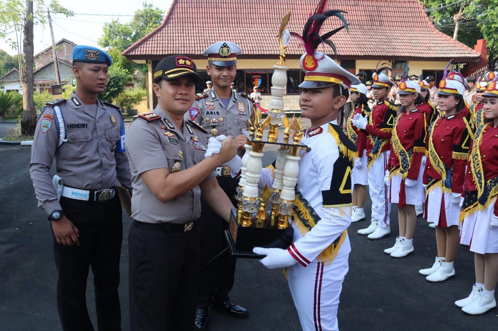 Siswa Siswi Sekolah Dasar Di Bojonegoro Berebut Jadi Polisi Cilik 