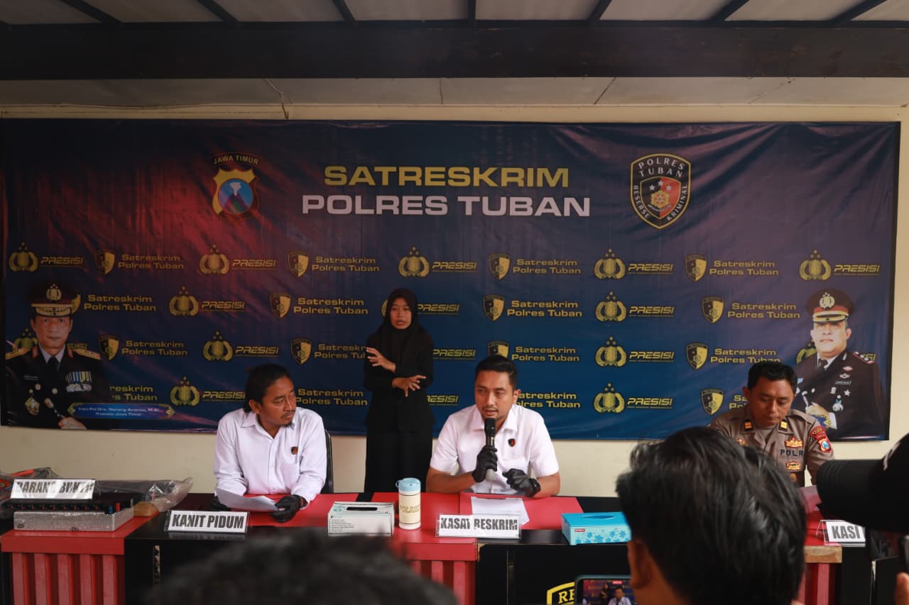 Polres Tuban Bongkar Sindikat Pencuri Kabel Tower, 7 Pelaku Ditangkap