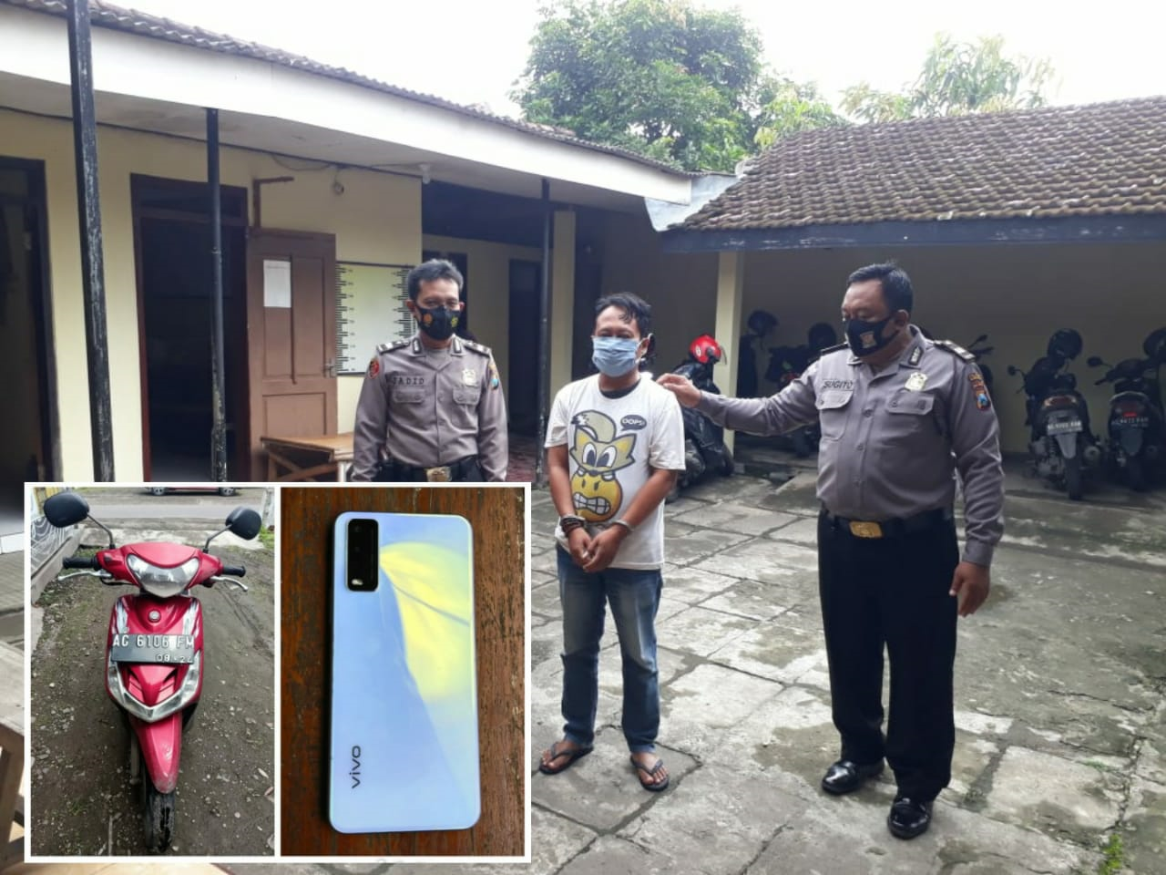 EW Ditangkap Polisi Setelah Mengambil Barang Milik Jamaah Sholat Di Masjid