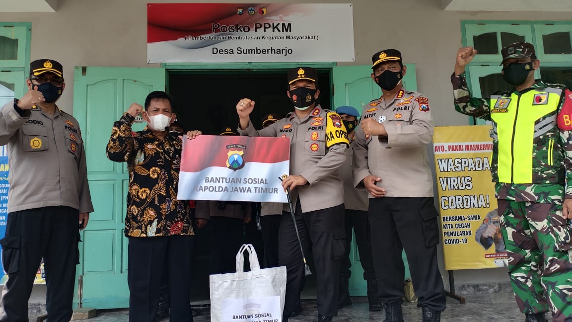 Kapolda Jatim Akan Memberikan Alat Testing, Di KTS Posko PPKM Sumberharjo, Pacitan
