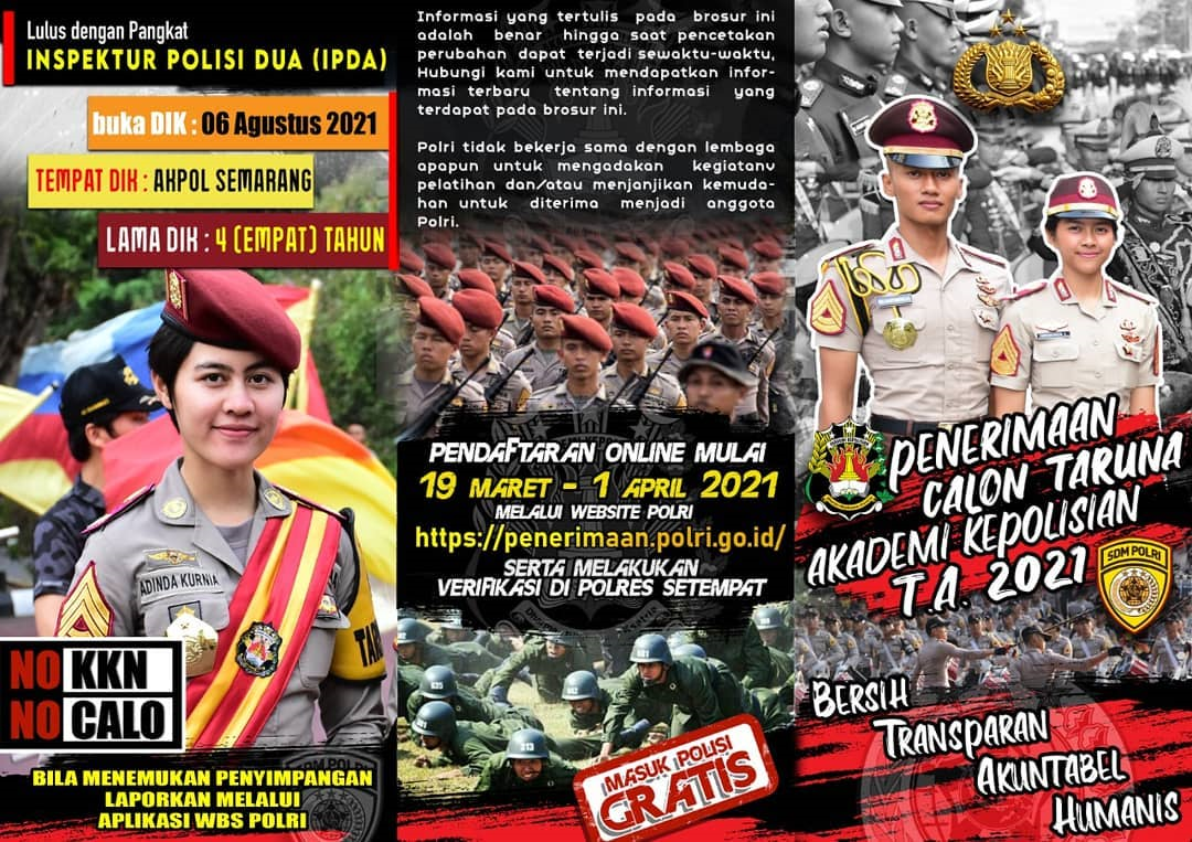 Polres Tulungagung Menerima Pendaftaran Polri TA 2021