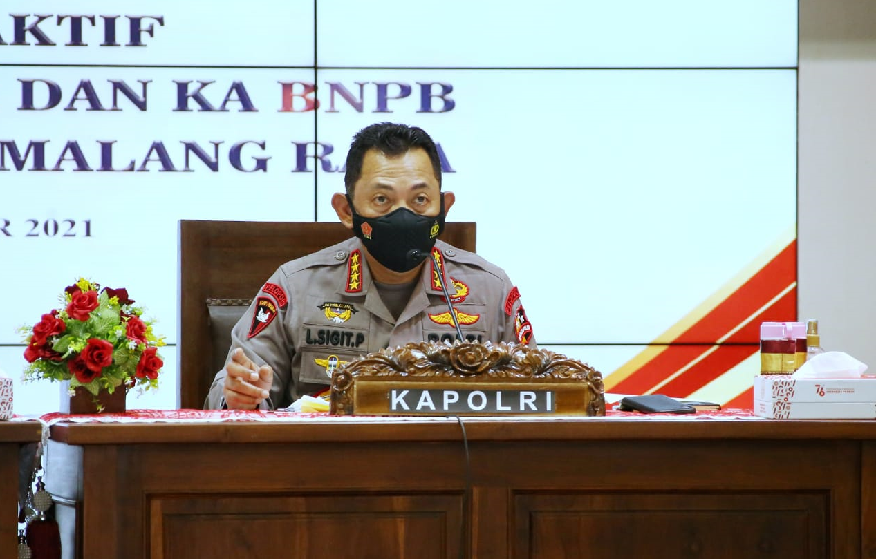 Kapolri Minta Forkopimda Malang Raya Pertahankan Angka Isoter dan Akselerasi Vaksinasi