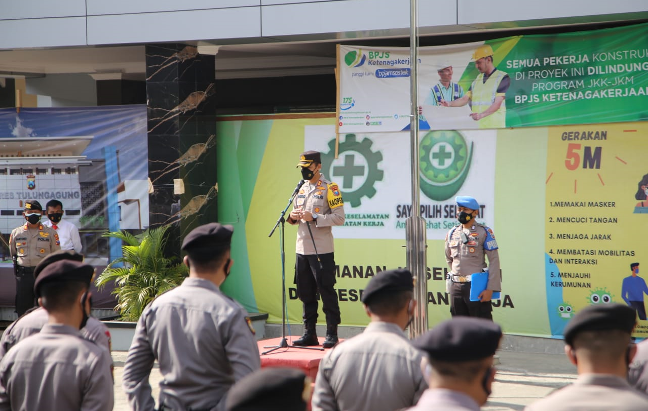Pimpin Apel Pagi, Kapolres Tulungagung Tekankan Selalu Merespon Cepat Informasi dari Masyarakat