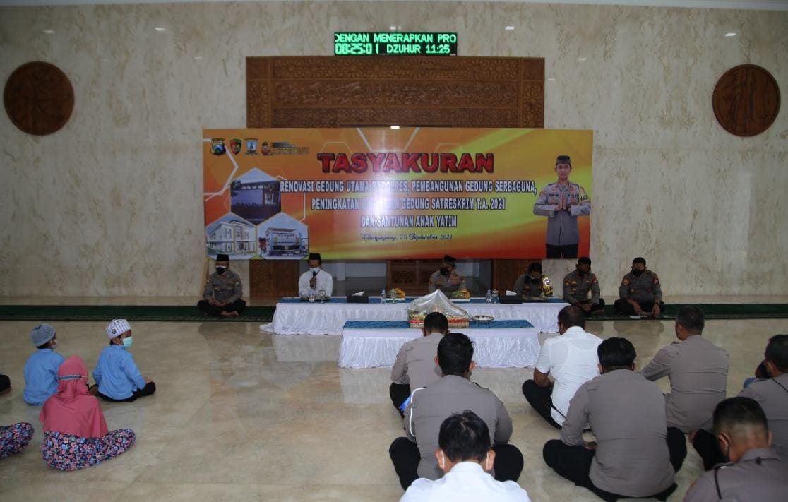 Polres Tulungagung Gelar Tasyakuran Renovasi Gedung Mapolres dan Santunan Anak Yatim