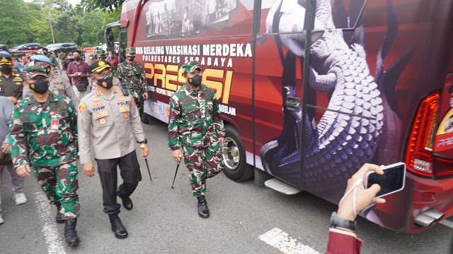 Polrestabes Surabaya Kembali Meluncurkan Inovasi Baru Untuk Mensukseskan Serbuan Vaksinasi
