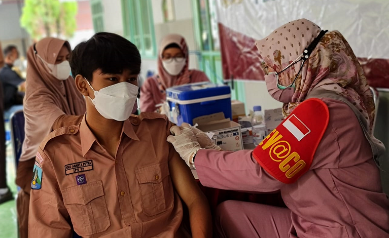 Polres Tulungagung Gelar Vaksinasi di LPI Zumrotussalamah Tawangsari Kedungwaru
