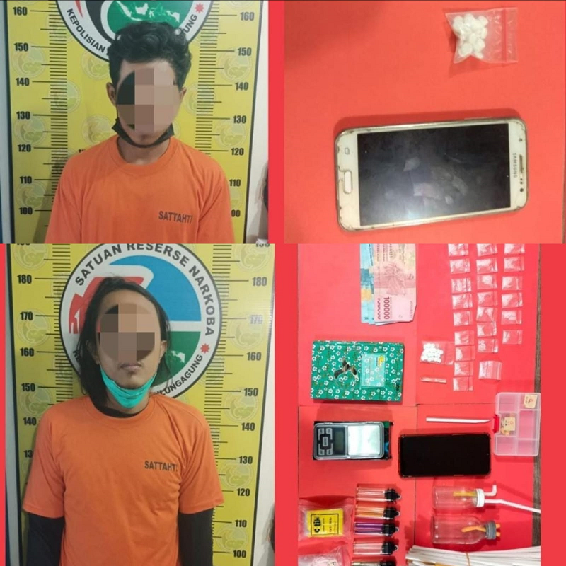 Kancil dan Temannya Ditangkap Satresnarkoba Polres Tulungagung Dengan Barang Bukti Puluhan Poket Sab