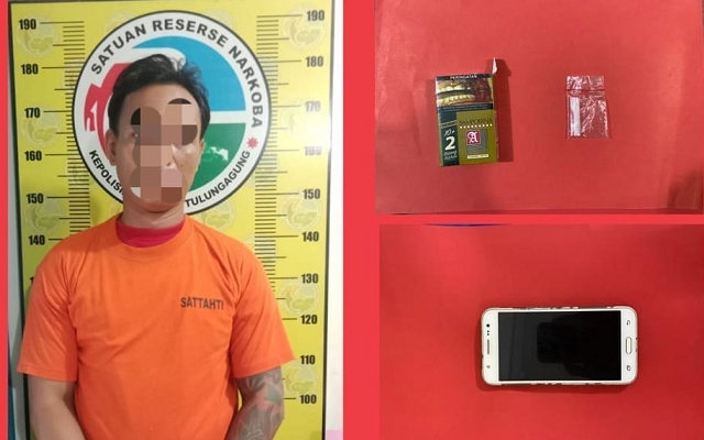 Colekek Tukang Bangunan Nyambi Edarkan Sabu, Berhasil Ditangkap Satresnarkoba Polres Tulungagung