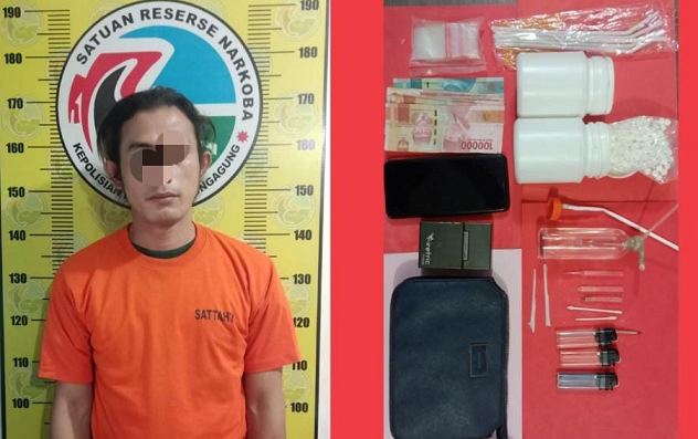 Edarkan Sabu dan Pil Double L, Pria Asal Beji Pasuruan Ditangkap Satresnarkoba Polres Tulungagung