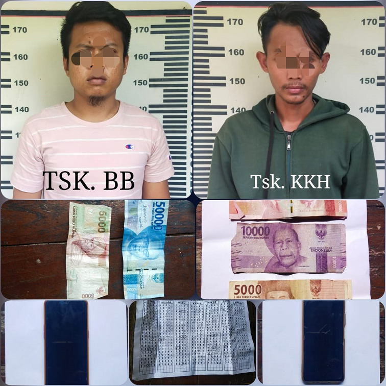 Pengepul dan Pengecer Judi Togel di Tulungagung Berhasil Ditangkap Unit Reskrim Polsek Gondang