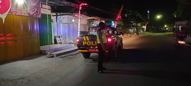 Patroli Malam Polsek Besuki Polres Tulungagung Tingkatkan KRYD Dan Pendisiplinan Prokes