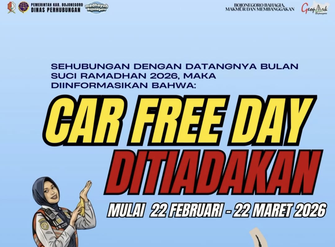 Hormati Ramadhan, Car Free Day Bojonegoro Ditiadakan Sementara Mulai Besok Pagi 