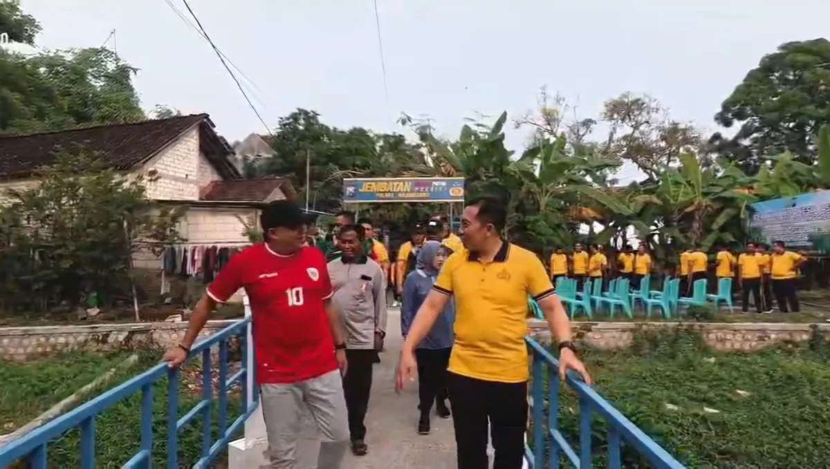 Jembatan Merah Putih Presisi di Bojonegoro. Minggu (24/5/2026)